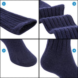 AATMart Children’s 4 Pairs High Quality Knee-High Wool Socks - Durable & Warm Best Socks Perfect for Daily Wear FS02 Size 4-6Y( Navy)