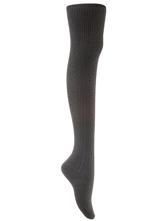 Lian LifeStyle Women's 3 Pairs Fashion Thigh High Cotton Socks JMYP1025 Size 6-9(Black)