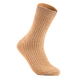 AATMart Men's 1 Pair Lightweight Well Crafted Wool Crew Socks with Breathable Features | Athletic Moisture Wicking Socks FS03 Size 6-9 (Beige)