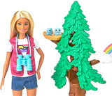 Barbie Wilderness Guide Interactive Playset with Blonde Doll (12-in), Outdoor Tree, Bridge, Overhead Rainbow, 10 Animals & More, Great Gift for Ages 3 Years Old & Up