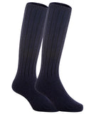 Lian LifeStyle Unisex Children 4 Pairs Fascinating Knee High Wool Boot Socks Resistant and Health Focused MFS02 Size 2-4Y(Navy)