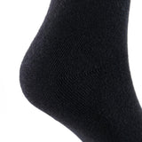 Lian LifeStyle Men's 3 Pairs Breathable Ultralight Wool Blend Crew Socks for All Season. High Performance & Extra Comfortable L-1802-M Black