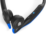 Lian LifeStyle Premium Bone Conduction Headphones Lightweight & Waterproof w/Mic & Bluetooth. Wireless Over Ear Headset for Adults and Kids, Suitable for Sports, Gaming, Travel or Office (Grey)