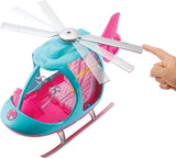 Barbie Dreamhouse Adventures Helicopter, Pink and Blue with Spinning Rotor, for 3 to 7 Year Olds
