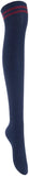 Lian LifeStyle Exquisite Big Girl's Women's 5 Pairs Thigh High Cotton Socks. Super Comfortable Female Socks in Vibrant Colors Size 6-9 L1023(Navy)
