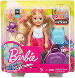 Chelsea Travel Doll, Blonde, with Puppy, Carrier & Accessories, for 3 to 7 Year Olds