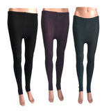 Lian LifeStyle Ultra Comfy Spandex Leggings for Women 3 Pair's | Teen & Juniors leggings - Breathable & Lightweight | Stretchy & Cool Active Wear: Workout Tights, Yoga Pants, Running Leggings | Perfect as Daily Basics, Color (Black,Purple,Green)