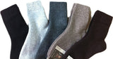 Lian LifeStyle Men's 5 Pairs Pack Extra Thick Wool Blend Socks Size 7-10