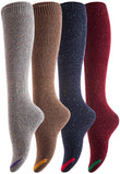 Lovely Annie Women's 4 Pairs Cute Cozy Knee High Cotton Socks HR158212 Size 6-9