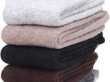 Lian LifeStyle Men's 5 Pairs Pack Extra Thick Wool Blend Socks Size 7-10