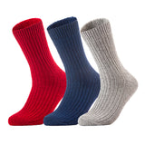 AATMart Men's 3 Pairs Lightweight Well Crafted Wool Crew Socks with Breathable Features | Athletic Moisture Wicking Socks FS03 Size 8-11 (Random Color)