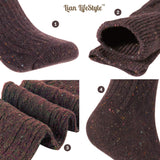 Lian LifeStyle Big Girl's Women's 4 Pairs Knee High Wool Socks HR1412 Size 6-9
