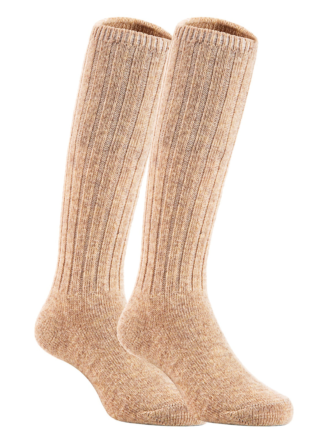 Lian Style Unisex Baby Children 4 Pairs Knee-high Wool Boot Blend Boot Socks Size 4-6Y(Beige)
