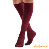 Lovely Annie 5 Pairs Cute Knee High Cotton Socks for Women. Cozy, Fluffy, and Fancy With a Wide Color And Size Range LA8212 Size 6-9 (Wine)