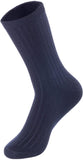 Lian LifeStyle Men's 3 or 6 Pairs Pack Wool Blend Socks Solid Color Size 8-11