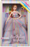 Barbie Signature Birthday Wishes Doll, Approx. 12-in Blonde in Rainbow Dress, Multi