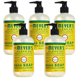 Effective Liquid Hand Soap for Daily Use Natural Hand Soap w/ Essential Oils for Hand Wash Cruelty Free Eco Friendly Product Honey Suckle Scented Soap 12.5 FL OZ Per Bottle, 5 Bottles