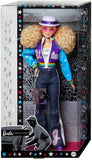 Elton John Barbie Collector Doll (12-inch, Curly Blonde Hair) in Bomber Jacket and Flared Denim, with Doll Stand and Certificate of Authenticity