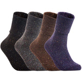Lian LifeStyle Big Girl's Women's 4 Pairs Knee High Wool Socks HR1412 Size 6-9