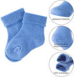 Lian LifeStyle Children's 3 Pairs Wool blend Crew Socks Plain Color Size (OM-24M)