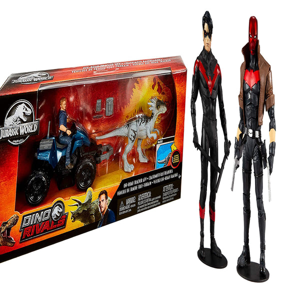 World Deluxe Story Pack Off-Road Tracker ATV + Toys DC Multiverse Red Hood and Nightwing 7