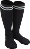 Lian LifeStyle Exceptional Girl's 1 Pair Knee High Sports Socks for Soccer, Softball, Baseball, and Many Other Sports XL002 Size XS Black