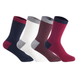 Lian LifeStyle Attractive Women's 4 Pairs Cotton Crew Socks Size 6-9 HR1751