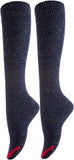Lovely Annie Women's 2 Pairs Pack Knee High Cotton Boot Socks 6-9