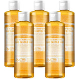 Undiluted Pure Castile Liquid Soap in Citrus Scent: 18-in-1 All Natural Soap w/ Organic Essential Oil Citrus Scent, All Purpose Castile Soap for Skincare, Hand Wash, Cleaning & More, 8 Fl OZ Bottle