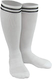 Lian LifeStyle Exceptional Girl's 1 Pair Knee High Sports Socks for Soccer, Softball, Baseball, and Many Other Sports XL002 Size XS White