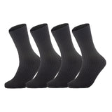 AATMart Big Girl's Women's 4 Pairs Wool Blend Crew Socks, Outstanding Quality Ideal for the Cold Winter Weather FS03 Size 6-9  (Black)