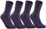 Lian LifeStyle Big Girl's Women's 4 Pairs Knee High Wool Socks HR1412 Size 6-9