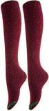Lovely Annie Women's 2 Pairs Pack Knee High Cotton Boot Socks 6-9