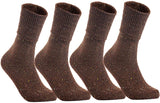 Lian LifeStyle Big Girl's Women's 4 Pairs Knee High Wool Socks HR1412 Size 6-9