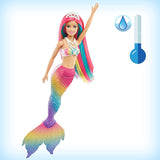 Barbie Dreamtopia Rainbow Magic Mermaid Doll with Rainbow Hair and Water-Activated Color Change Feature, Gift for 3 to 7 Year Olds