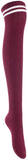 Lian LifeStyle Women's 5 Pairs Adorable Comfortable Soft Thigh High Over Knee High Cotton Socks Size 6-9 L1023(Black,Cofe,Khaki,White,Wine)