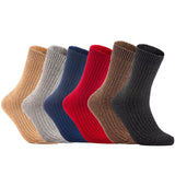 Lian LifeStyle Ultralight Men's 6 Pairs Breathable Wool Crew Socks Size 6-9