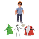 The Nightmare Before Christmas Deluxe Lighted Action Figure Box Set + Franco 18 inch Non-posable Boy Regular Fashion Doll, Pack of 2