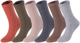 Lian LifeStyle Cute Big Girl's Women's 6 Pairs Cotton Crew Socks HR1756 Size 6-9