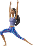 Barbie Made to Move Doll with 22 Flexible Joints & Curly Brunette Ponytail Wearing Athleisure-wear for Kids 3 to 7 Years Old