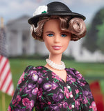 Barbie Inspiring Women Eleanor Roosevelt Doll 12-inch Wearing Floral Dress, with Doll Stand & Certificate of Authenticity, Gift for Kids & Collectors