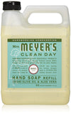 Hydrating Hand Soap Refill in Refreshing Geranium Scent for any Soap Dispenser for Bathroom & Kitchen Liquid Soap w/ Essential Oils for Hand Wash, 33 Fl OZ Per Bottle, 6 Bottles