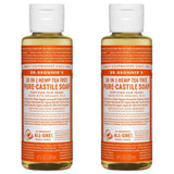 Undiluted Pure Castile Liquid Soap in Tea Tree: 18-in-1 All Natural Soap w/ Organic Essential Oil Tea Tree, All Purpose Castile Soap for Skincare, Hand Wash, Cleaning & More, 4 Fl OZ Bottle, 5 Bottles