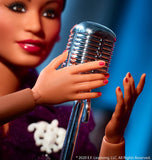 Barbie Inspiring Women Series Ella Fitzgerald Collectible Doll, 12-in, Wearing Purple Gown, with Microphone, Doll Stand and Certificate of Authenticity
