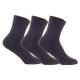 Lian LifeStyle 3 Pairs Fantastic Children's Wool Crew Socks, Super Comfortable, Soft, Adorable and Durable LK08 Size 0Y-2Y (Coffee)