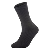 AATMart Men's 4 Pairs Lightweight Well Crafted Wool Crew Socks with Breathable Features | Athletic Moisture Wicking Socks FS03 Size 6-9 (Black)