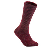 Lovely Annie 3 Pairs Stylish, Cozy, Thick & Warm Women's high crew wool blend socks for Winter & All Seasons HR1412 Size 6-9 (Wine Color)