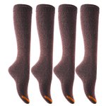 Lian LifeStyle Women's Big Girl's 4Pairs Knee High Cotton Socks Size 6-9 L158212
