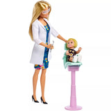 Barbie Dentist Doll, Blonde, and Playset with Blonde Patient Small Doll