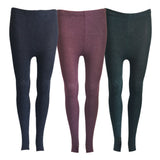 Lian LifeStyle Ultra Comfy Spandex Leggings for Women 3 Pair's | Teen & Juniors leggings - Breathable & Lightweight | Stretchy & Cool Active Wear: Workout Tights, Yoga Pants, Running Leggings | Perfect as Daily Basics, Color (Navy,Wine,Green)
